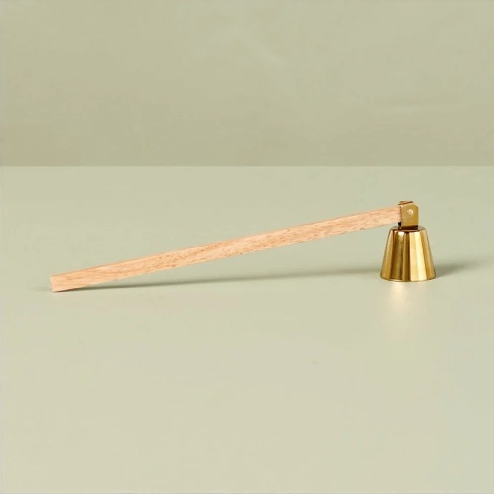 Hearth & Hand Metal & Wood Candle Snuffer Brass/ Brown NWT